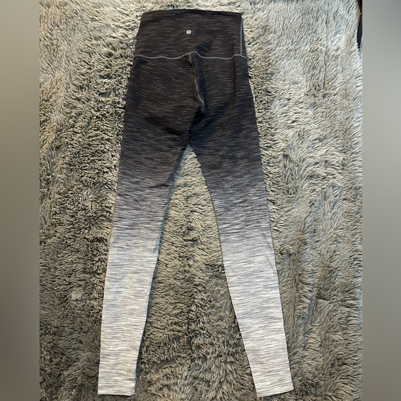 lululemon athletica Pants - Lululemon Wunder Under Hi-Rise Ombre Space Dye Black Deep Coal Size 8